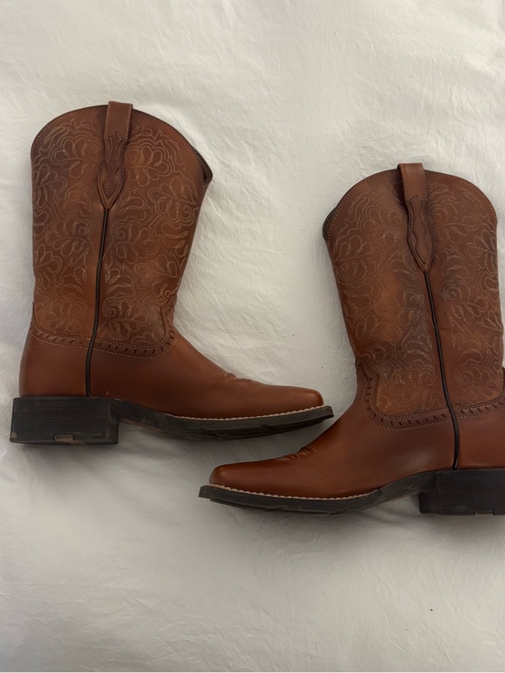 Women’s Ariat Round Up Remuda Wide Square Toe Western Boot - Size 7.5B - Picture 6 of 9